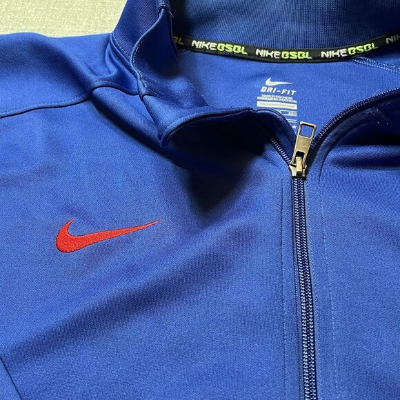 Texas Rangers Jacket Mens XXL Blue Nike Dri Fit Full Zip Logo Embroidered - Picture 4 of 10